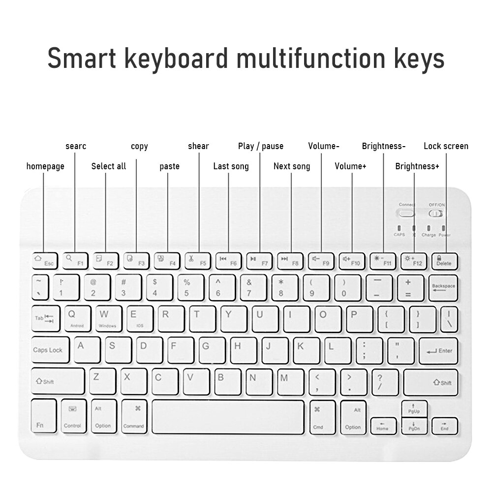 Mini-funktastatur + funkmaus-set für smartphones, tablets, ipads, bluetooth-tastatur und -maus für samsung, xiaomi und android-geräte