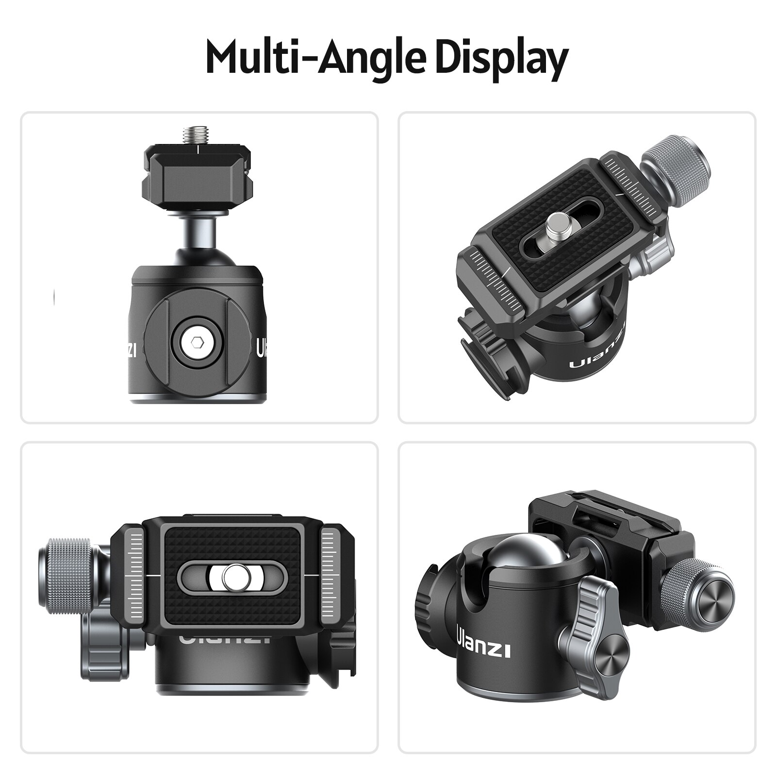 Ulanzi U-60L/U-80/U-80L Arca Zwitserse Side Koude Schoen Balhoofd Arca Swiss Quick Release Plaat 1/4 Inch schroef Voor Dslr Ildc Camera