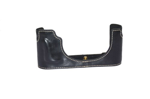 Étui en cuir Pu pour appareil photo, demi-corps pour Leica M10, housse de fond de ,: Black