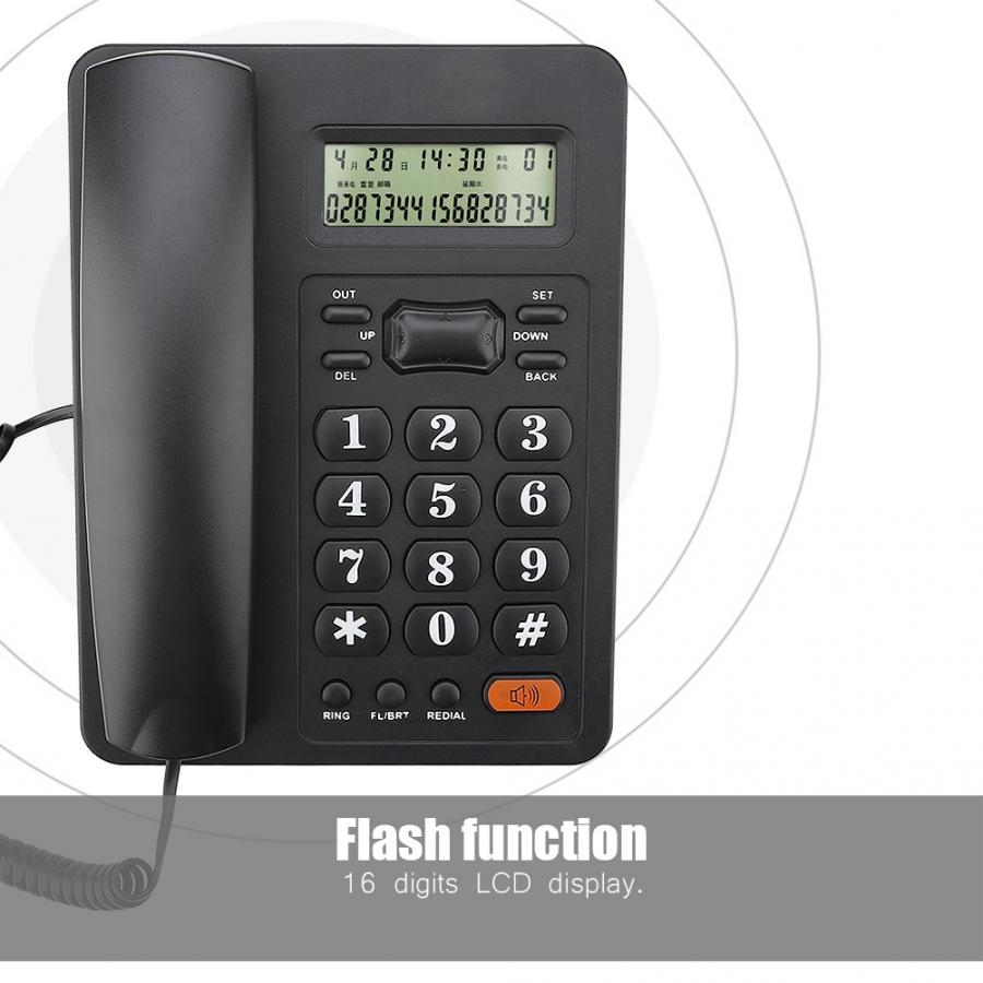 Büro Hause Festnetz verdrahtet Telefon Anrufer Ich würde Anzeige DTMF/FSK Dual System fest Telefon telefono fijo para casa