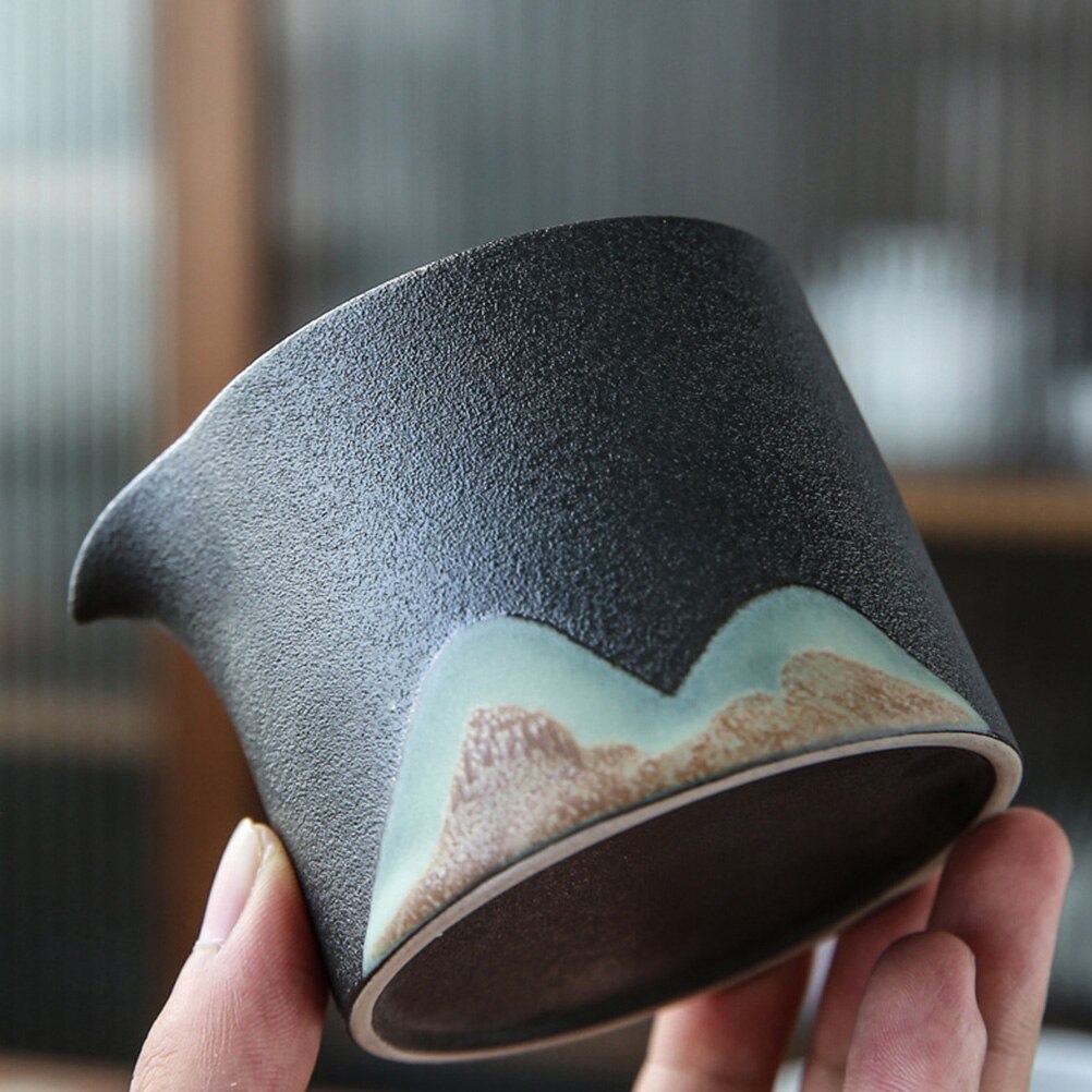 1Pc Japanse Stijl Keramische Thee Pitcher Praktische Thuis Thee Dispenser Grof Aardewerk Thee Set