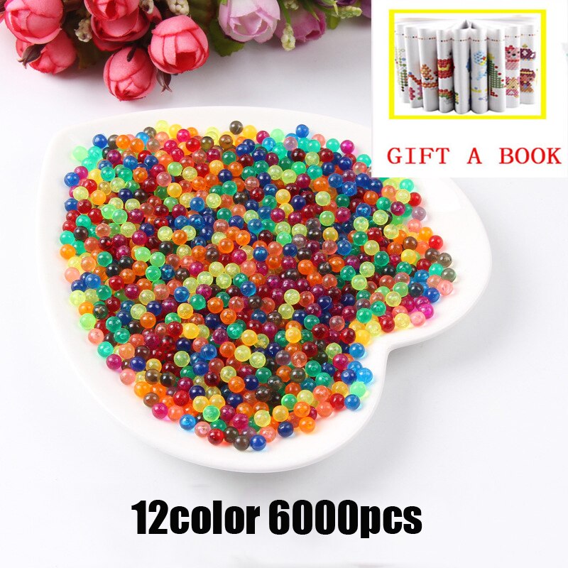 Perline Set di Giochi con la Palla 3D Fatti A Mano Giocattoli Magici per I Bambini 6000pcs 24 Colori Ricarica Perline Di Cristallo di Puzzle FAI DA TE di Acqua A spruzzo: 6000pcs6