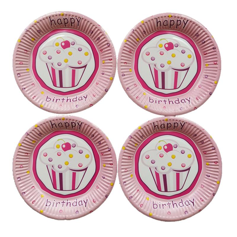 10pcs 7inch Round Paper Plate Disposable Cake Dessert Plates Birthday Party Supplies For Baby Child Party decorations: Default Title