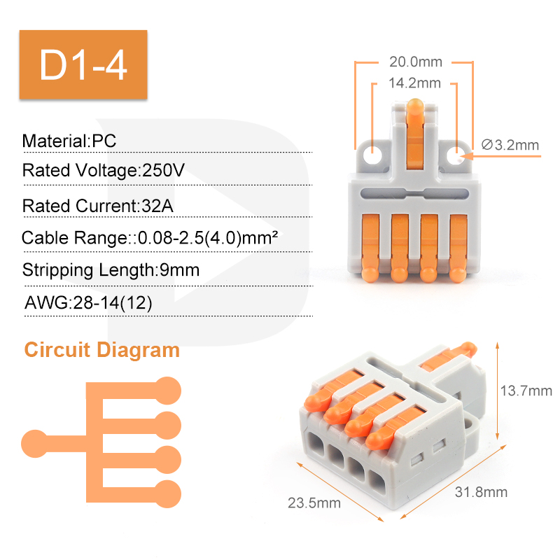 5 STKS Snelle Draad Connector Push-in Elektrische Klemmenblok Universele Splicing Bedrading Kabel Connectors Voor Kabel Verbinding SPL ﻿: Lavendel