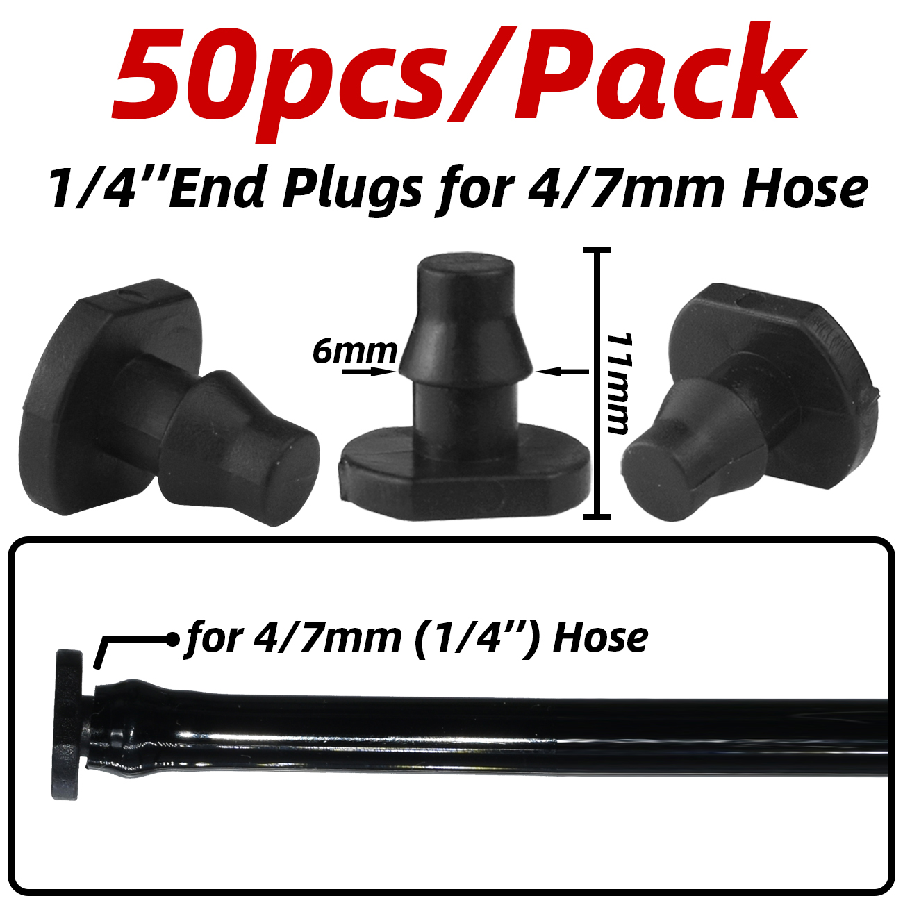 1-50pcs Barbed Connectors Irrigation Fittings Drip Irrigation Barbed Connectors 4/7mm Tubing Fittings for Flower Pot Garden Lawn: Brown