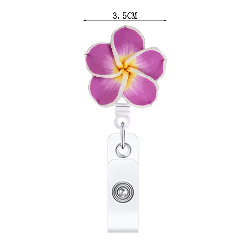 1Pc Bloem Vorm Badge Reel Kaarthouder Intrekbare Id-kaart Badge Clip Kantoor Werknemer Verpleegkundige Levert Naam Tag Badge rollen