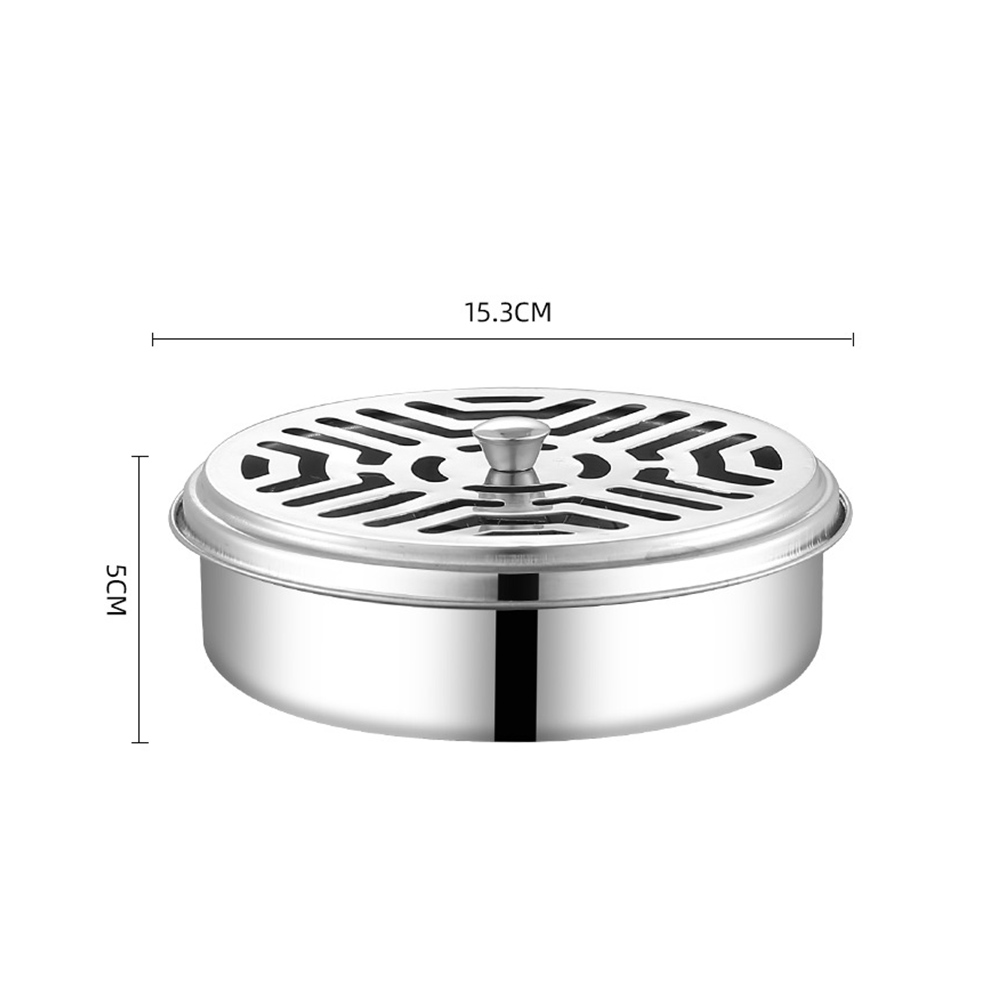 Muggenspiraal Houder Doos Rvs Stalen Anti Mug Spiraal Doos Met Deksel Muggenspiraal Brander Voor Kamperen Vissen