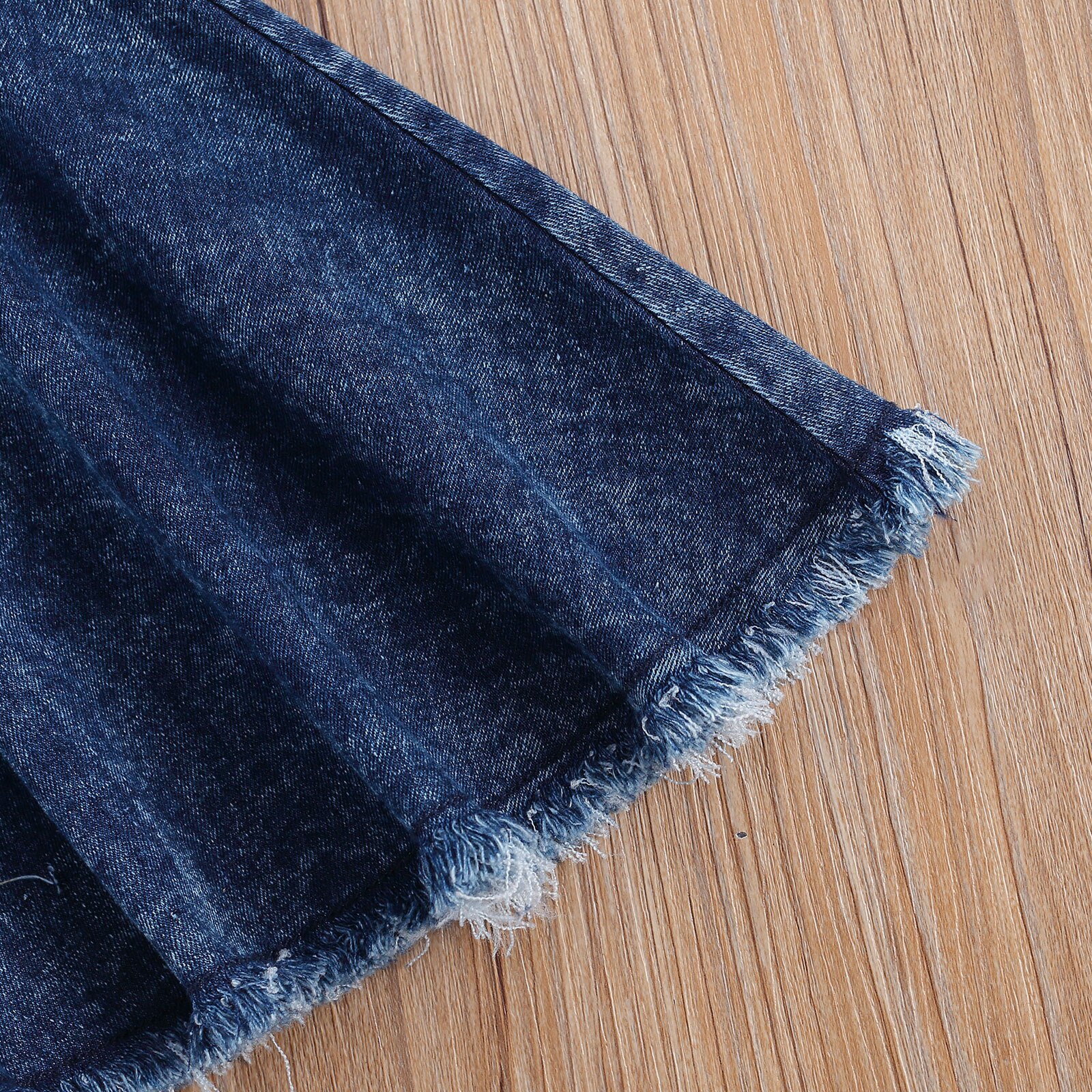Pantalones vaqueros Acampanados para niña de 2 a 7 años, pantalón vaquero básico de cintura alta con fondo de campana azul, ropa de primavera y otoño,