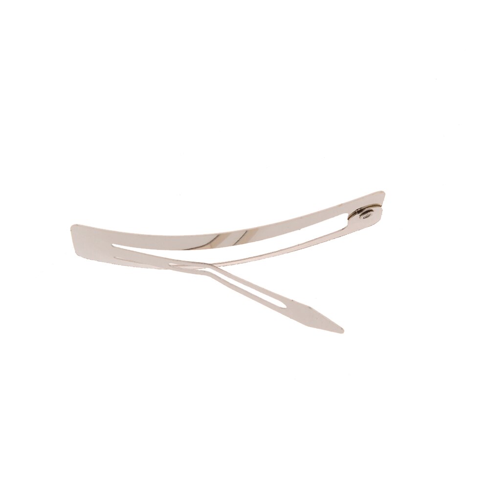 1pc Silver Snap Hair Clips Square Metal Hair Barrettes for Kids Girls and Women For Womens Hair Grips Hair Accessories