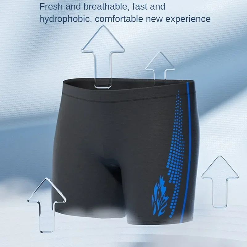 Hoch taillierte, atmungsaktive Badehose für Männer, schnell trocknende Bade bekleidung für Erwachsene, bequemes Futter für die heiße Quelle des Pools