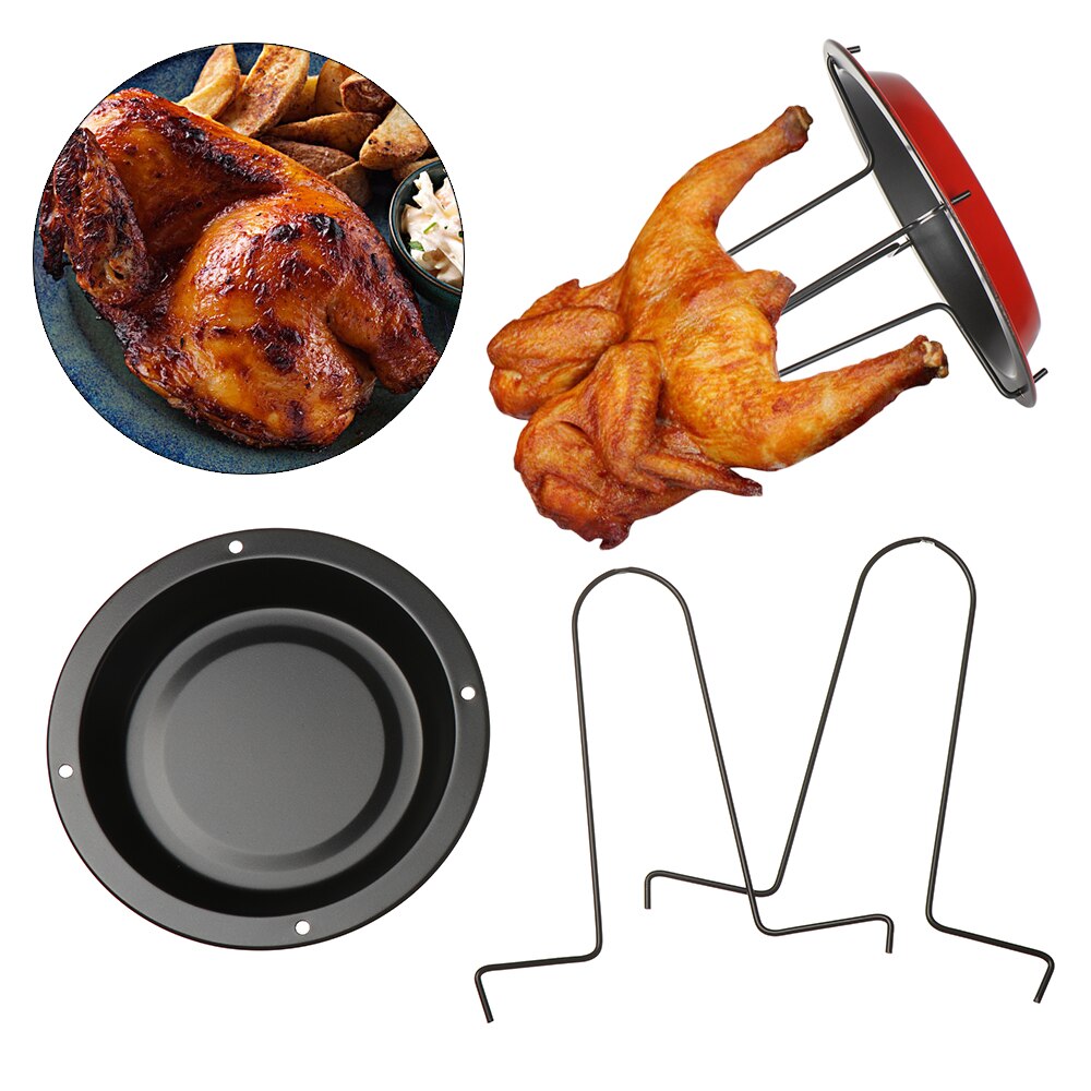 1Set Grill Huhn Röster BBQ Backen Kochen Nicht-Stick Pfannen Grillen Rack Stehen Braten Halter BBQ Zubehör Werkzeuge