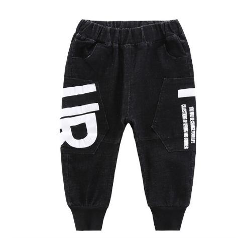 Pojat casual pants mustat värit lasten urheiluhousut haaremihousut lasten puuvillahousut