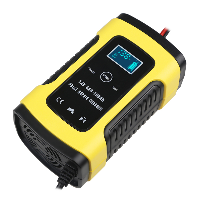 6a 12v smart motorcykel bilbatteri pulsoplader universal reparationstype blysyreoplader batteri intelligent