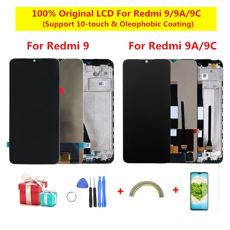 100% Original LCD For Xiaomi Redmi 9 9A 9C LCD With Frame Display And Touch Screen Assembly For Redmi 9A 9C LCD Display Screen