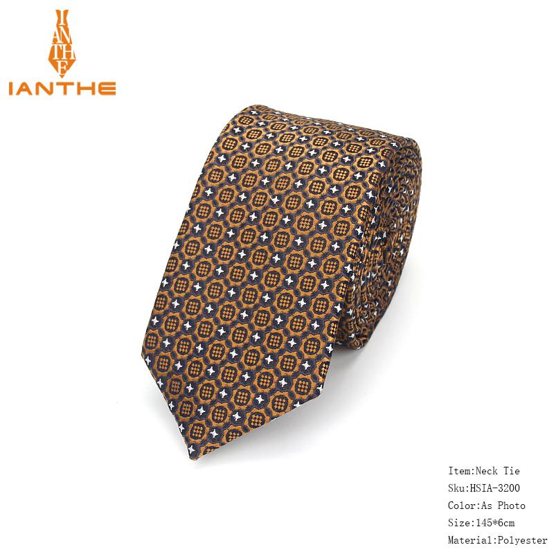 Mærke 6cm jacquard vævet mænds slips til mænd slips mands hals slips til bryllup forretningsfest fabrik: Ia3200