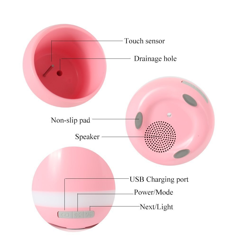 Altavoz Bluetooth con maceta Musical, ollas inteligentes de respiración ligeras, plantas de reproducción, recargable para exteriores, oficina y hogar