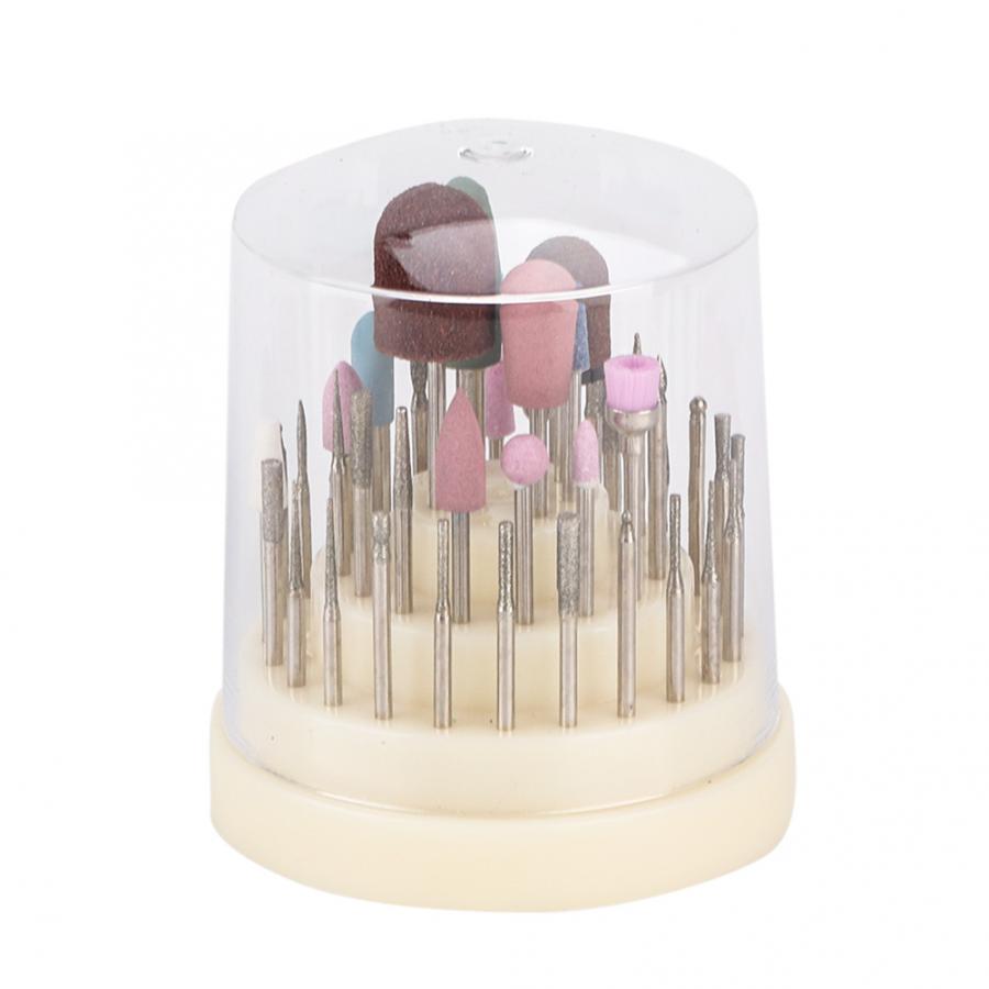 Voor manicure 45 stuks nagelboorbits vijl slijpkopset elektrische manicure pedicure nagelkunstgereedschap