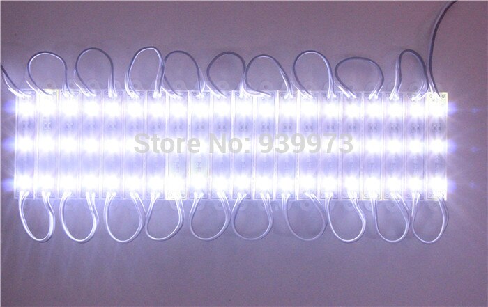 Module de lumière LED SMD 5630 étanche, module de rétroéclairage LED blanc (6000K) DC12V 1.5W 3 LED 45lm/led,