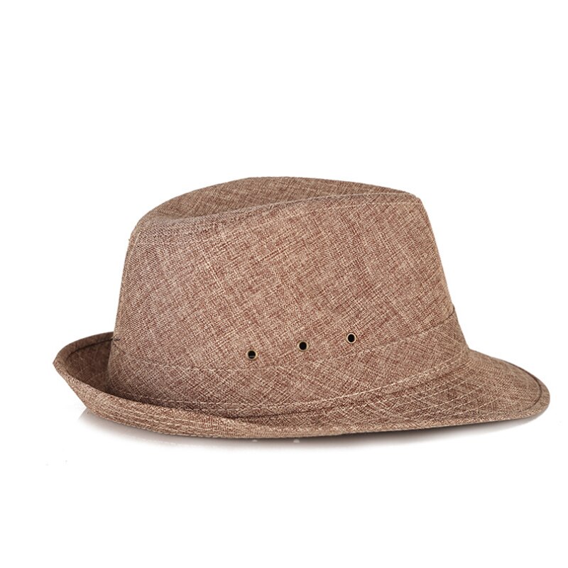 2017 nova unisex masculino linho fedora vintage gangster jazz dança boné panamá chapéus presente do pai