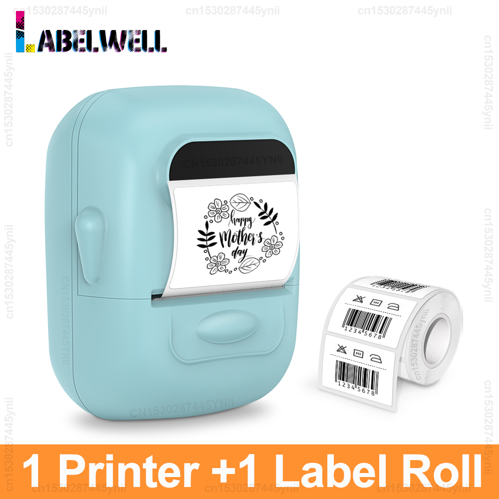 P50 Thermal Label Printer Similar as Marklife P50 M110 E210 Mini Label Maker Handheld Label Machine with Adhesive Label Sticker: Red