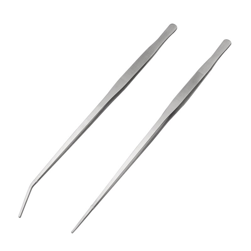 Aquarium recht gebogen pincet schaar algenkrabber roestvrij staal aquarium planten gereedschap