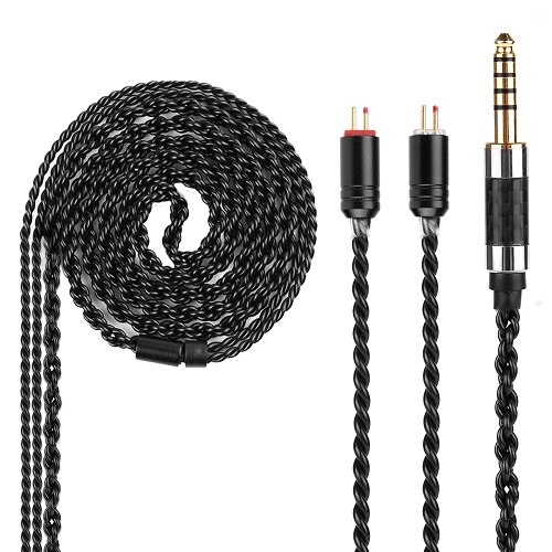 Yinyoo 4 Core Silver-Plated Headphone Cable - MMCX/2pin for QT5 Zs10 Pro Zsn Pro Zsx Blon BL-03: 4.4pin