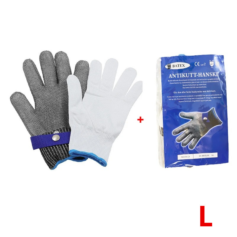 Edelstahl-Handschuhe, rutschfest, sicher, schnittfest, Handschutz, Metallhandschuh, Fleischgeflecht, für Metzger, Draht, Messer, sicherer Schnitthandschuh: Gelb