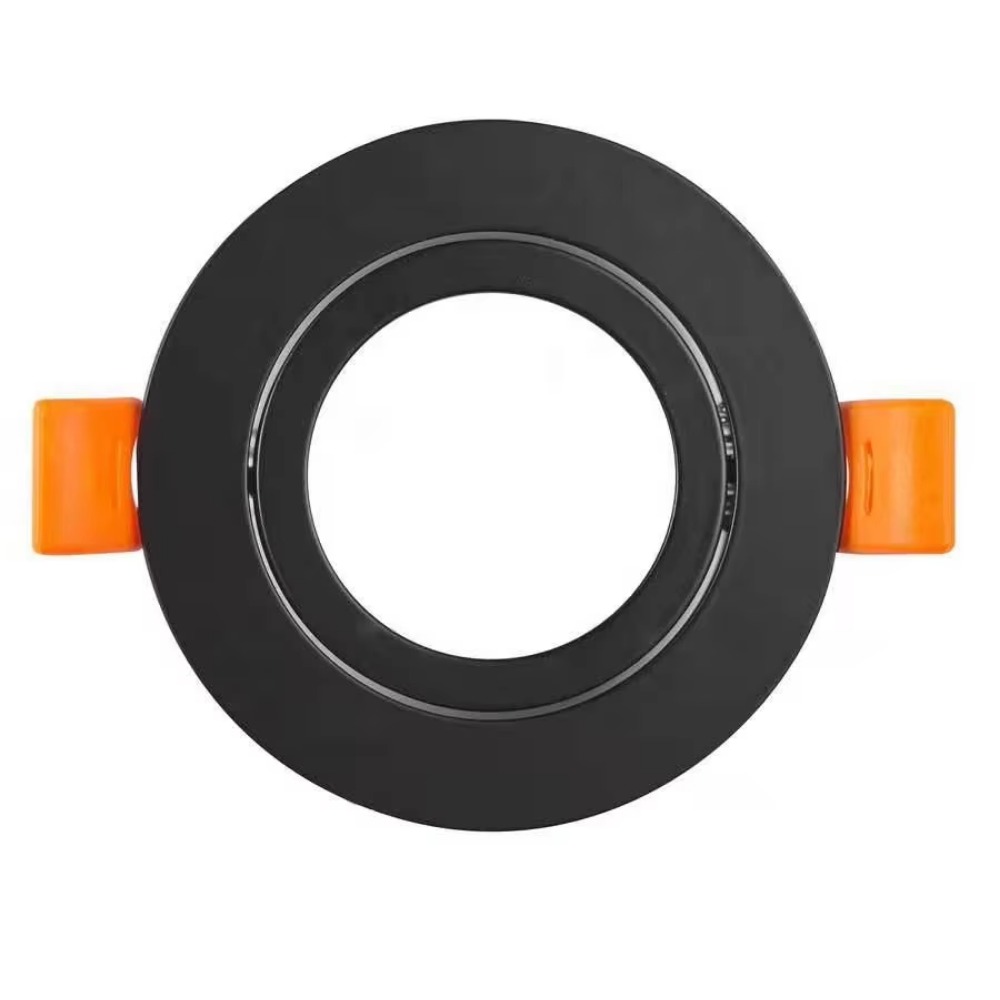 3/6/ 9 sorte runde indbyggede downlight-holdere 82mm udskæringer 62mm justerbare rammehuse runde til  gu10 mr16 e27 pærer i aluminium