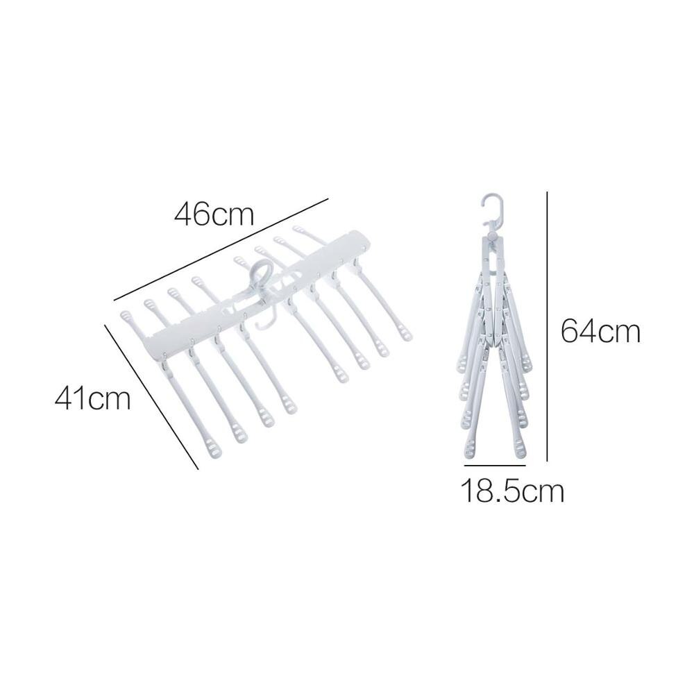 8 Hoofden Multifunctionele Hanger Plastic Vouwen Verwisselbare Opslag Kledingrek 8 In 1 Kledingrek Telescopische