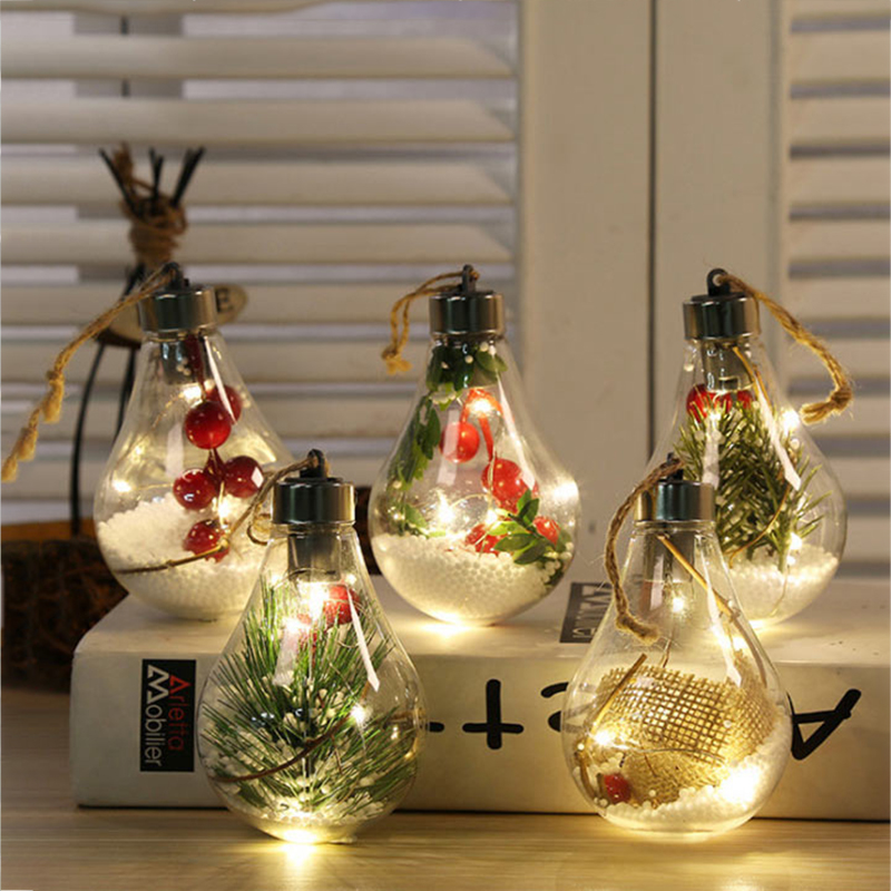 Bombillas de hadas LED con globo de hoja centelleante para cumpleaños, boda, , Acción de Gracias, día de la madre, decoración navideña, lámpara de noche