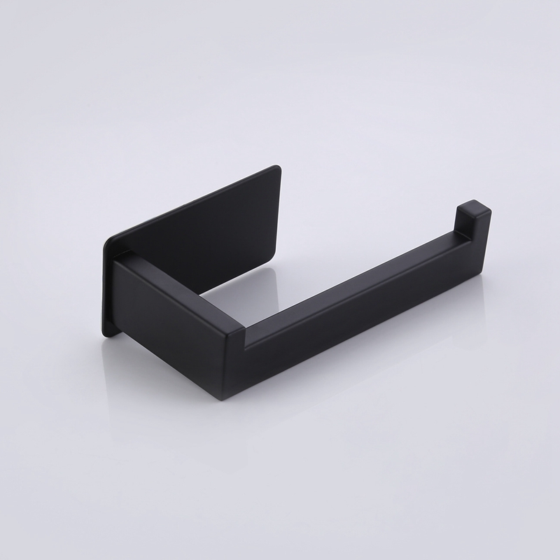 Toilet Paper Holder Matte Black, Toilet Tissue Roll Holders Dispenser and Hangers Wall Mounted for Bathroom &amp; Kitchen