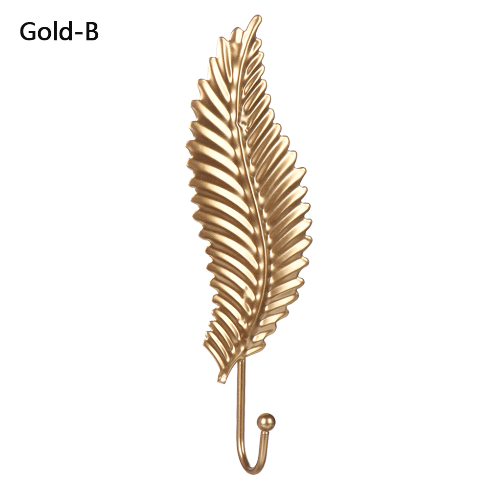 1PC Modern Style Golden Butterfly Coat Hook Double Hook Wall Mounted Hanging Heavy Duty Screw Wall Hook Home Bath Towel Hangers: gold	B