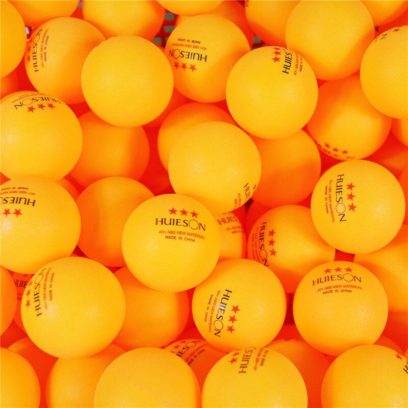 Huieson-Juego de pelotas de Ping Pong, Material , 3 estrellas, color naranja, blanco, inglés, bolas de entrenamiento ABS, 30/50/100 Uds.