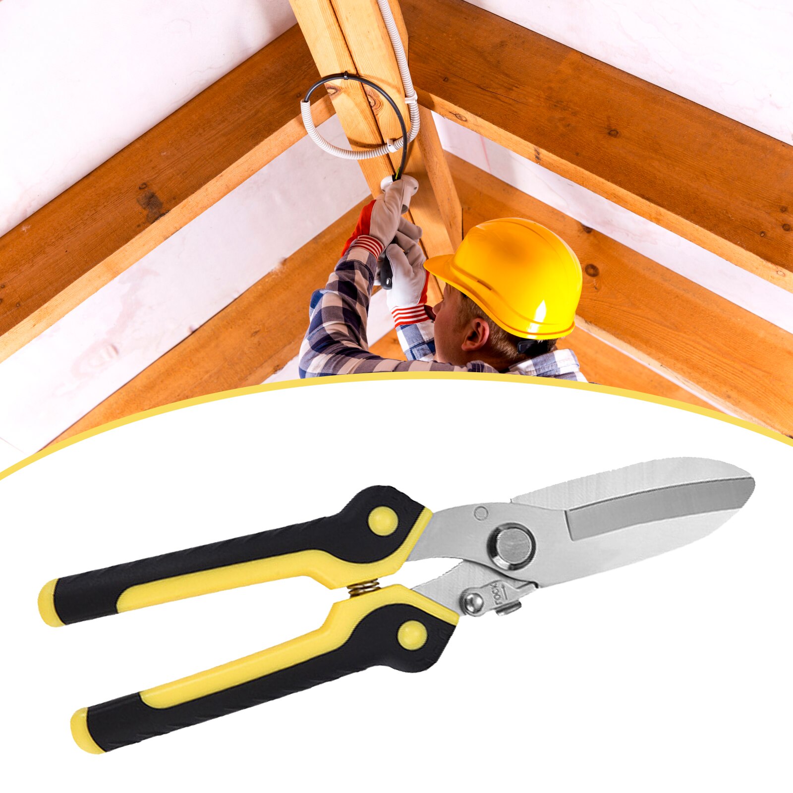 23cm Electrician Scissors Sheet Jagged Shears Aviation Scissors Home Iron Sheet Shears Ndustrial Trunking Shears