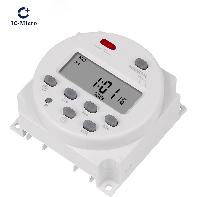 GTHURCS 220V 110V 24V 12V CN101A minuterie interrupteur numérique LCD minuterie de puissance Programmable minuterie relais 16A CN101