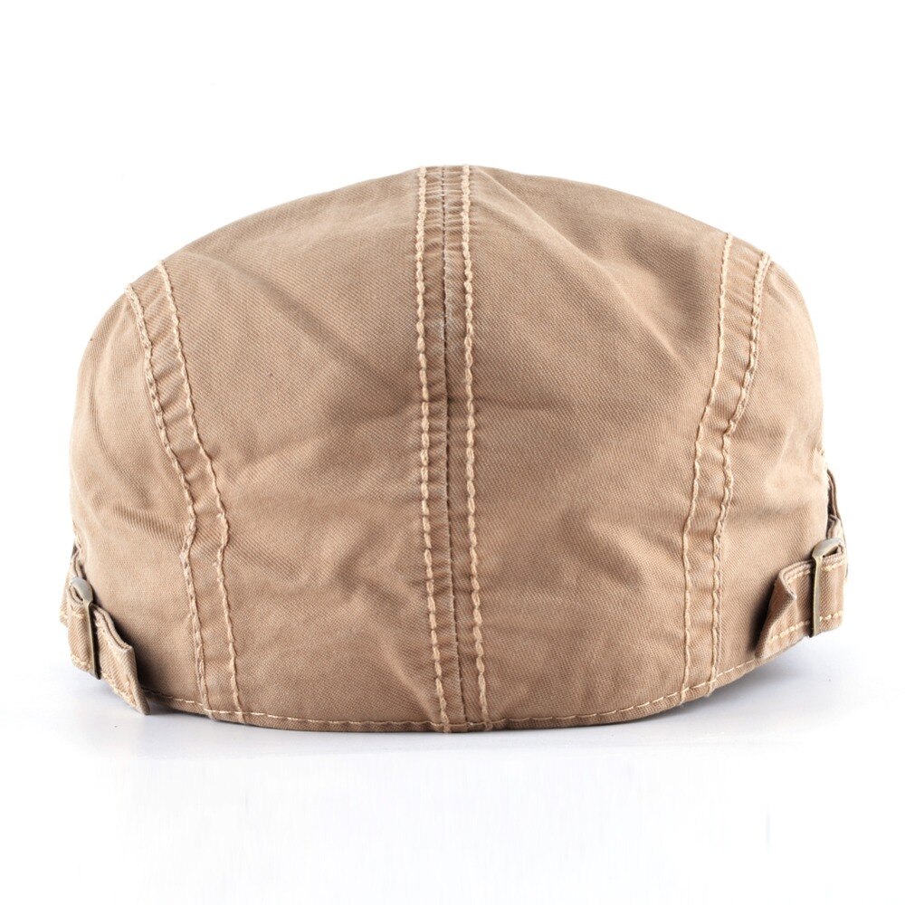 Gorros Retro para hombre, boina de algodón con letras bordadas, gorra con visera, gorra informal, Gorras Planas con hueso, boina para hombre