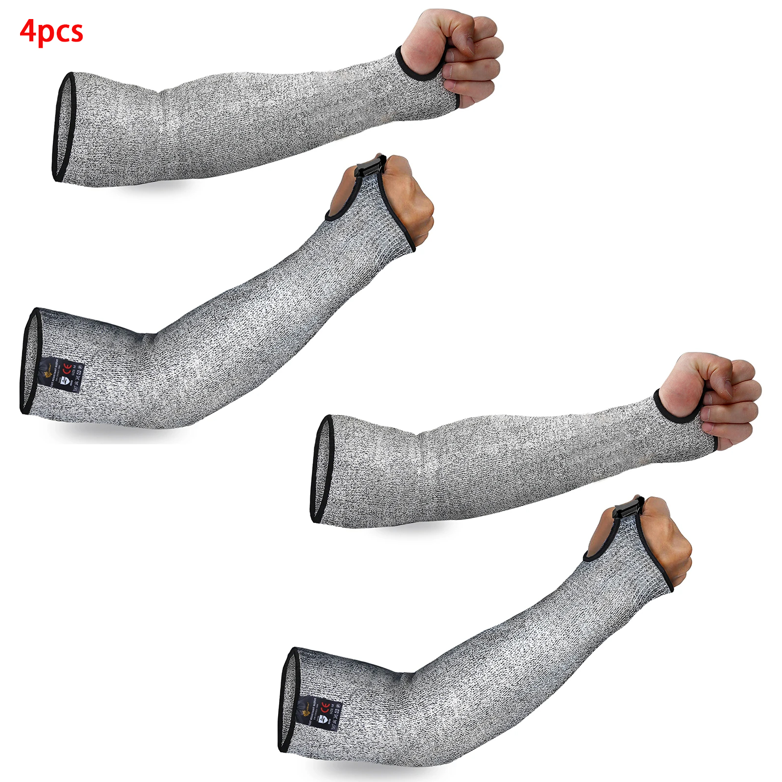 1/2 Pair Level 5 HPPE Safety Arm Sleeve Cover Cut Resistant Anti-Puncture Work Protection Arm Elbow Wrist Guard Gloves 35/45CM: Blue
