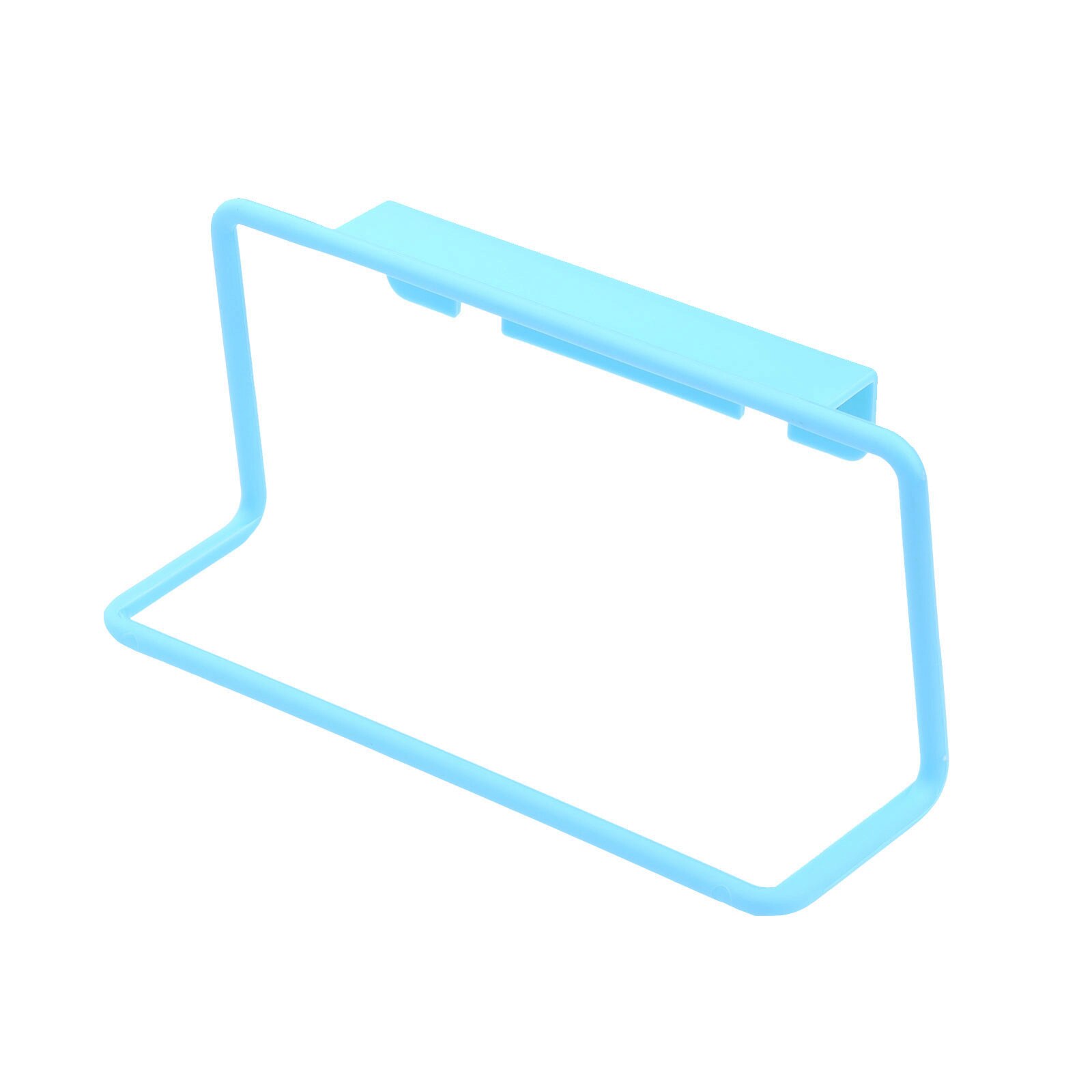 1Pcs Plastic Hanging Holder Multifunction Towel Rack Cupboard Cabinet Door Back Home Storage Organizer Kitchen Accessories: Blue