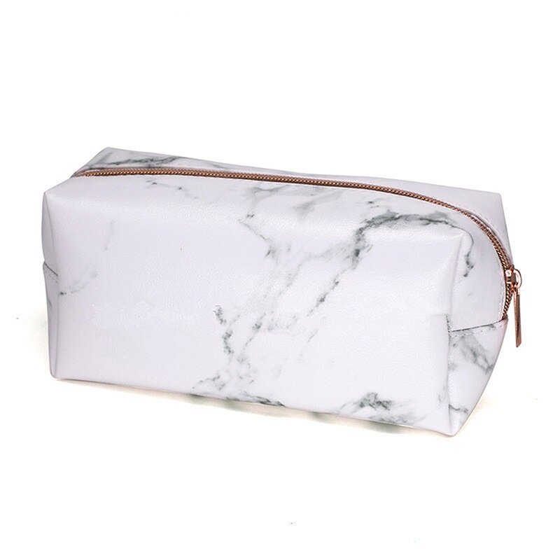 Di modo Kosmetyczka Marmo Sacchetto di Trucco Delle Donne necessaire feminina Tote Portatile Borsa Da Toilette Organizzatore Beauty Case Cosmetic Bag: Marble-rose gold