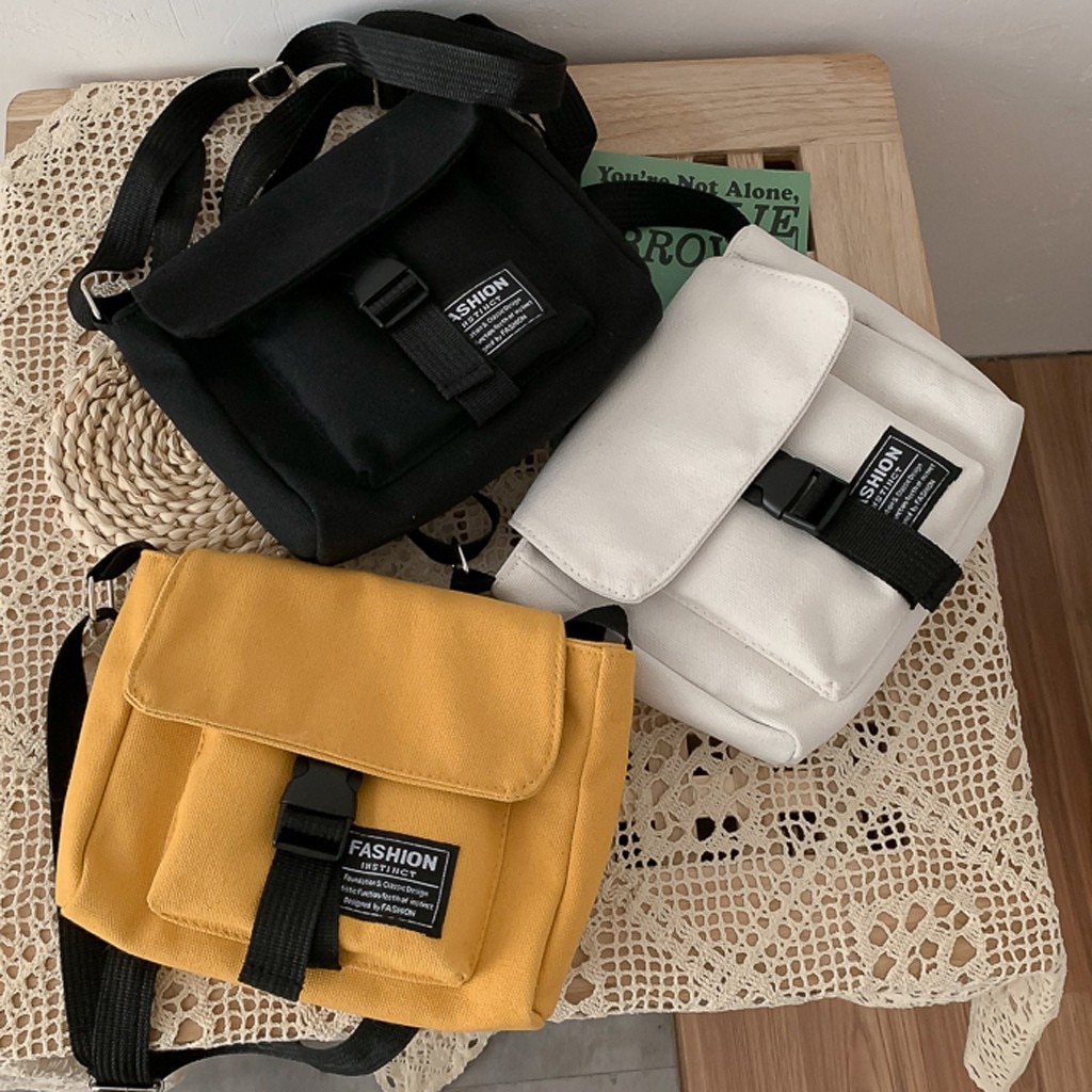 Kvinder skuldertaske ren farve retro ensfarvet stor kapacitet lærred håndtaske skuldertaske sac main femme