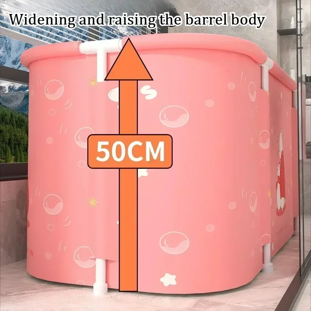 Bath Bucket Adult Foldable Bath Bathtub Thickened Household Bathtub Save Space Double Person Bath Tub Free Assembly Ice Bucket