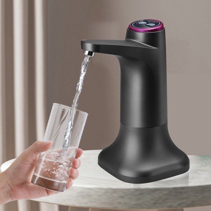 Elektrische Water Fles Pomp Met Base Usb Water Dispenser Draagbare Automatische Waterpomp Emmer Fles Dispenser