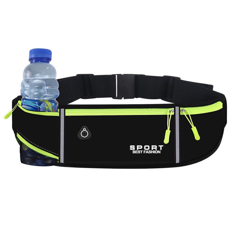 Buylor Sport Taille Verpakking Vrouwen Mannen Running Belt Heuptas Waterdicht Fanny Pack Portemonnee Mannen Pouch Riem Draagbare Telefoon Houder gym: black 1