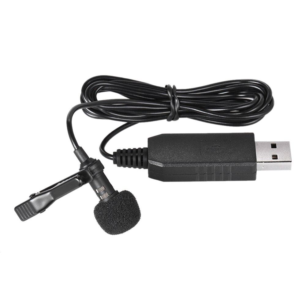 USB Microphone Portable Mini Stereo Clip-on lapel mic lavalier microphone condenser Microphone for computer PC karaoke studio