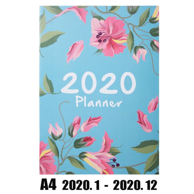A4 store 365 selvfyldende kawaii planner notesbog 12 måneders dagsorden kinesisk planner kontor skoleartikler 365 planner: Grøn