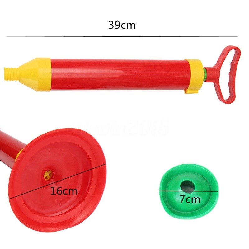 Powerful Bathroom Blocked Toilet Sink Multi Drain Buster Plunger W/2 Suckers for Sink Cleaning Tool