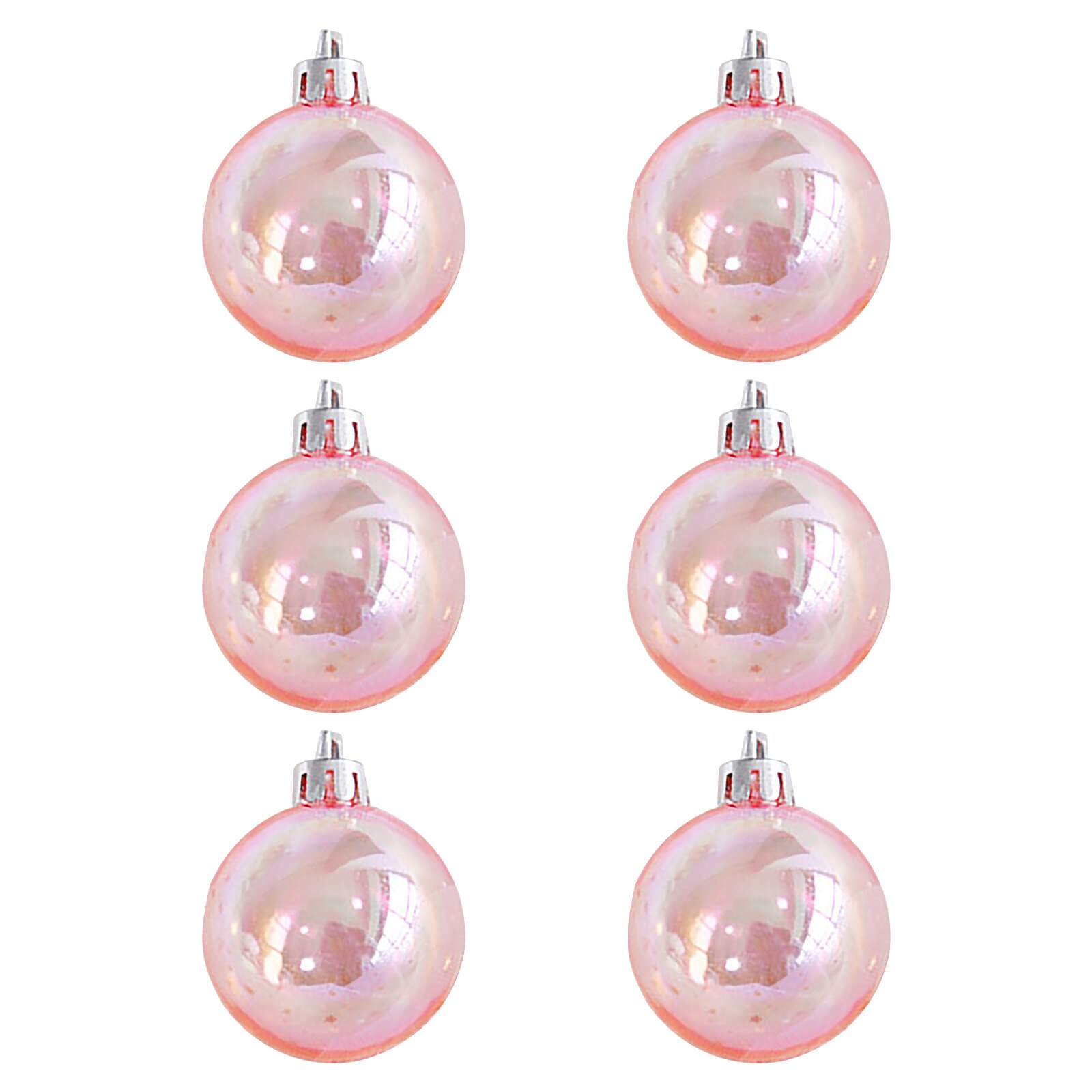 Christmas Balls Ornament Pendant Clear Fillable Plastic Ball Wedding Party Garden DIY Christmas Tree Hanging Ornament: Pink / 4cm