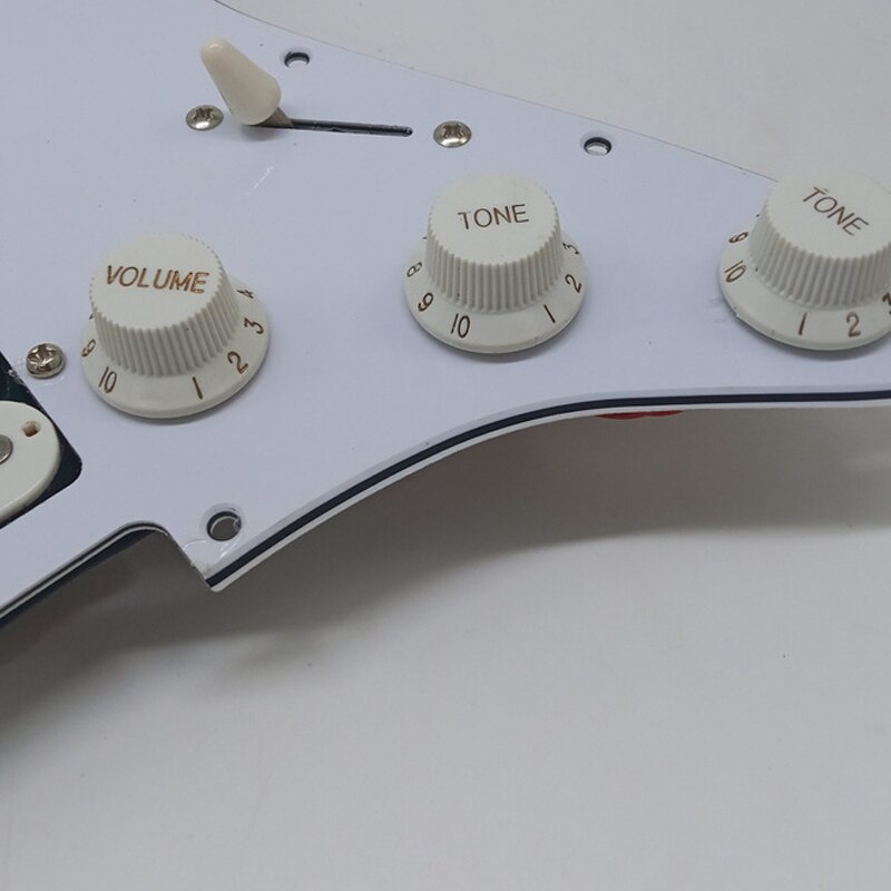 Electric Guitar Pickguard Pickups Loaded Prewired Scratch Plate Assembly HSH White for Humbuckers Guitar