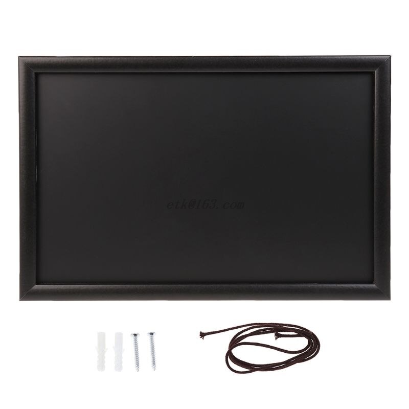 Rectangle Hanging Wooden Message Blackboard Chalkboard Wordpad Advertising Board: A