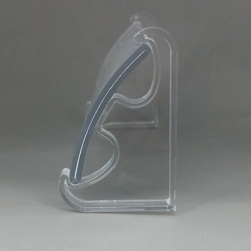Plastic Acrylic Display Holder Stand Paper Name Card Plate Label Sign Two Types Faces On Desktop Clear Reusable Detachable 10pcs